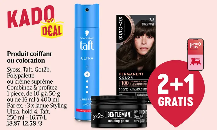 Offre: Produit coiffant ou coloration