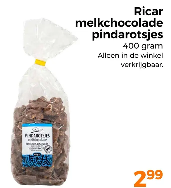 Aanbieding: Melkchocolade pindarotsjes