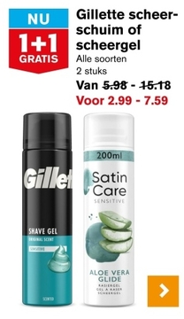 Aanbieding: Gillette scheerschuim of scheergel