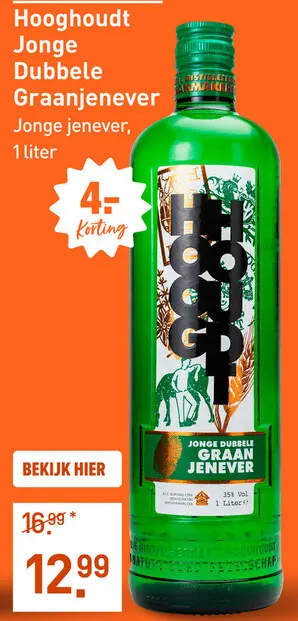 Aanbieding: Hooghoudt Jonge Dubbele Graanjenever