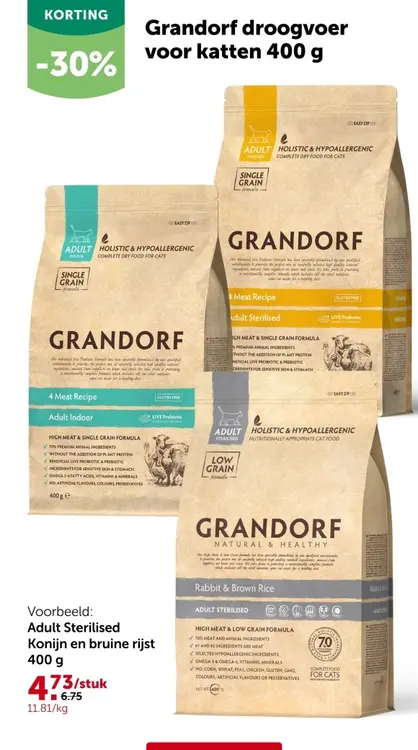 Promotie: Grandorf droogvoer voor katten