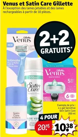 Offre: Venus et Satin Care Gillette