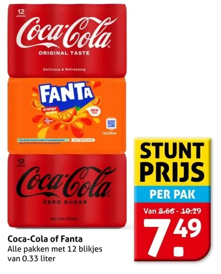 Aanbieding: Coca-Cola of Fanta