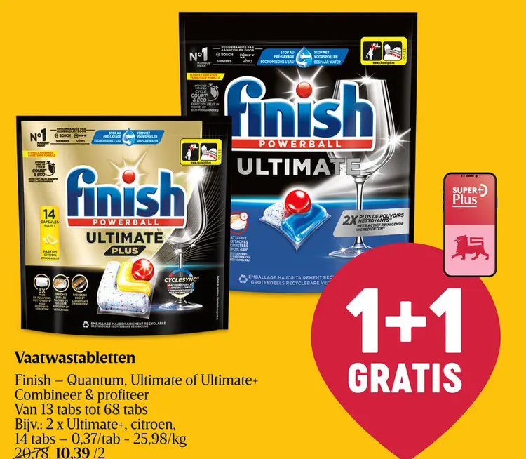 Promotie: Vaatwastabletten | Ultimate + | Reg