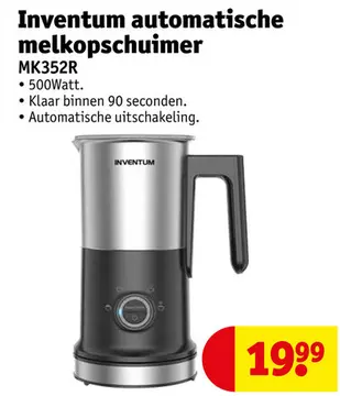 Aanbieding: Inventum automatische melkopschuimer MK352R