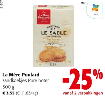 Aanbieding: La Mère Poulard zandkoekjes Pure boter