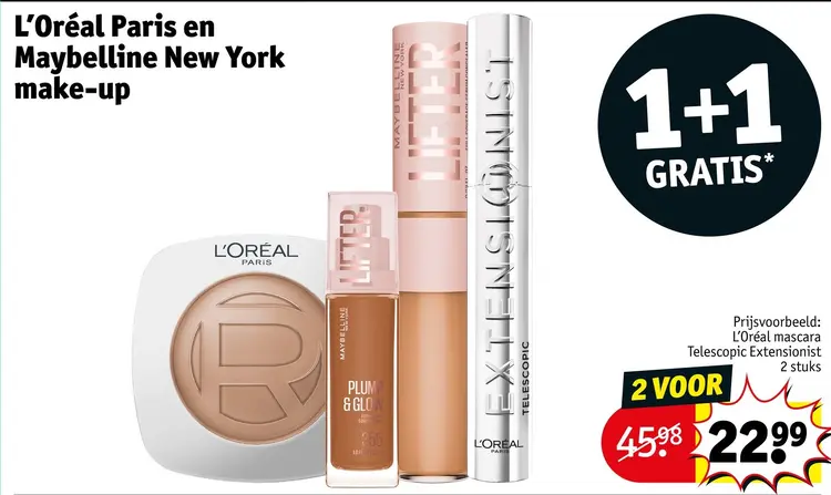 Aanbieding: L'Oréal Paris en Maybelline New York make-up
