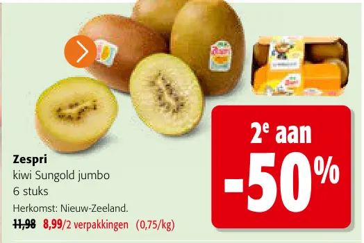 Promotie: kiwi Sungold jumbo