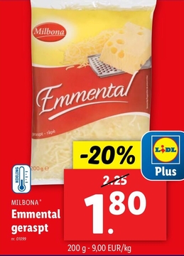 Aanbieding: Emmental geraspt