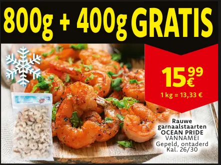 Aanbieding: Rauwe garnaalstaarten