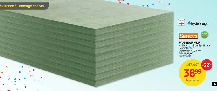 Offre: Panneau mdf