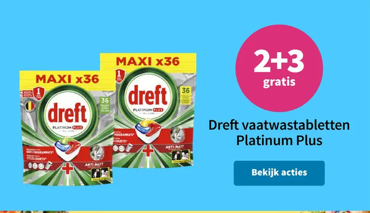 Promotie: vaatwastabletten Platinum Plus
