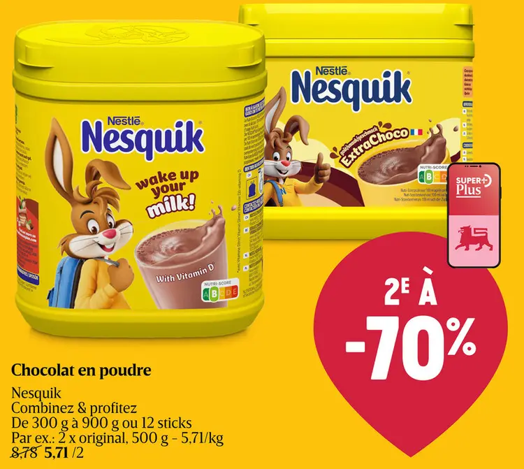 Offre: Chocolat en poudre