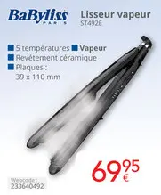 Offre: Lisseur vapeur ST492E