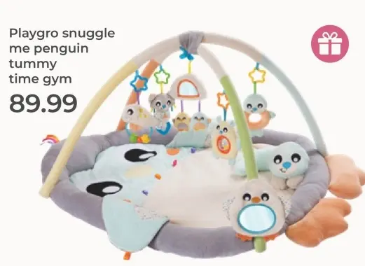 Aanbieding: snuggle me penguin tummy time gym