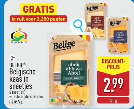 Promotie: Belgische kaas in sneetjes