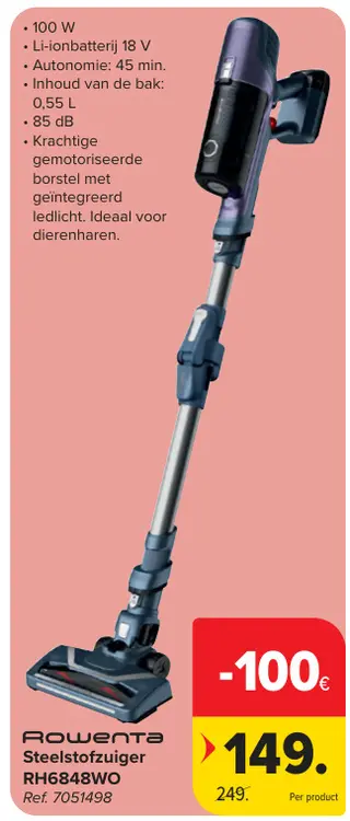 Promotie: Steelstofzuiger RH6848WO