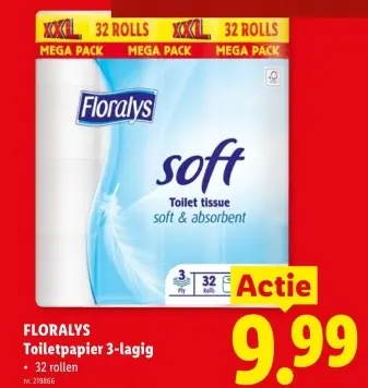 Promotie: Toiletpapier 3-lagig