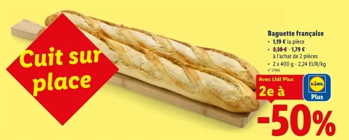 Offre: Baguette française