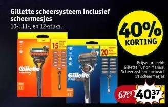 Aanbieding: Gilette scheersysteem inclusief scheermesjes