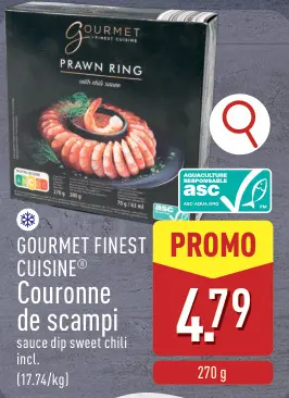 Offre: Couronne de scampi