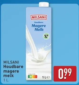 Aanbieding: Houdbare magere melk