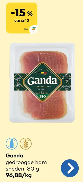 Promotie: Gedroogde ham sneden