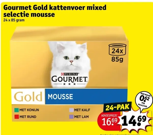 Aanbieding: Gourmet Gold kattenvoer mixed selectie mousse