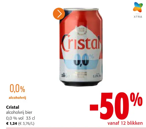 Promotie: Cristal alcoholvrij bier