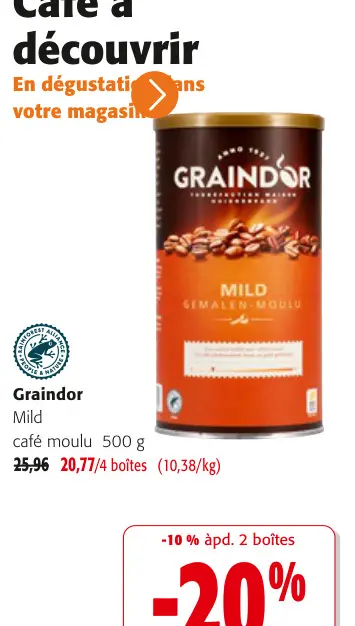 Offre: Graindor Mild café moulu