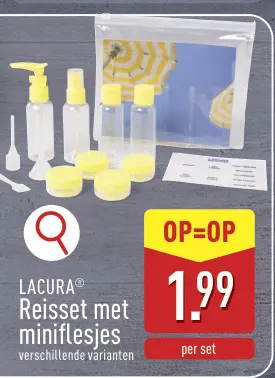 Promotie: Reisset met miniflesjes