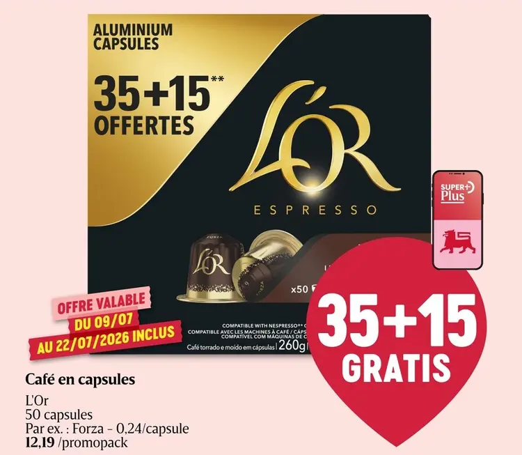 Offre: Café en capsules