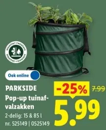 Aanbieding: Pop-up tuinafvalzakken