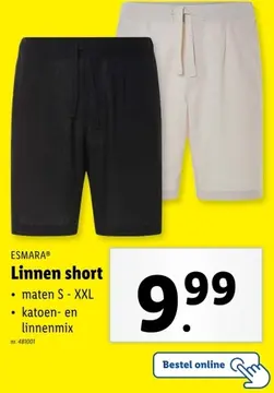 Aanbieding: Linnen short