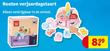 Aanbieding: Houten verjaardagstaart