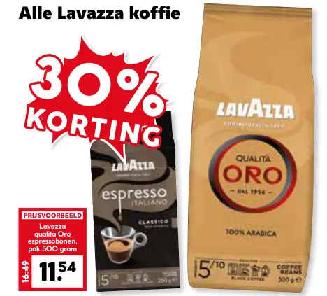 Aanbieding: Alle Lavazza koffie