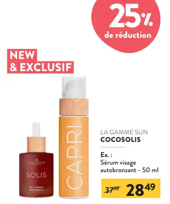 Offre: Sérum visage autobronzant