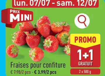 Offre: Fraises pour confiture