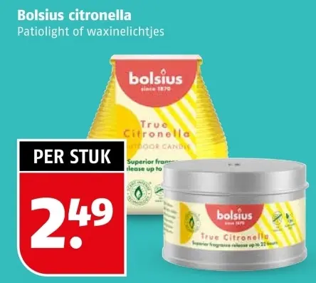 Aanbieding: Bolsius citronella