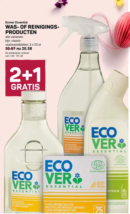 Aanbieding: Was- of reinigings-producten