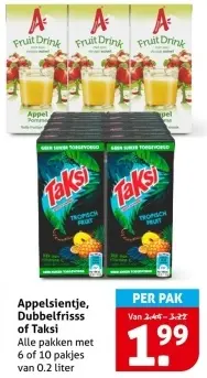 Aanbieding: Appelsientje, Dubbelfrisss of Taksi