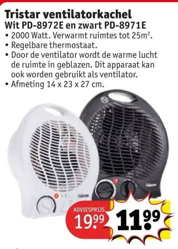 Aanbieding: Tristar ventilatorkachel 