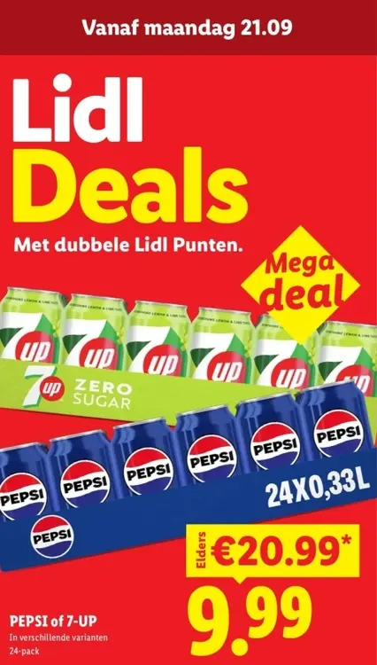 Aanbieding: PEPSI of 7-UP