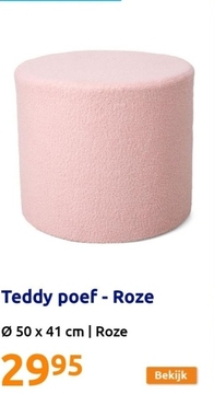 Aanbieding: Teddy poef - Roze