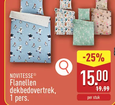 Promotie: NOVITESSE® Flanellen dekbedovertrek