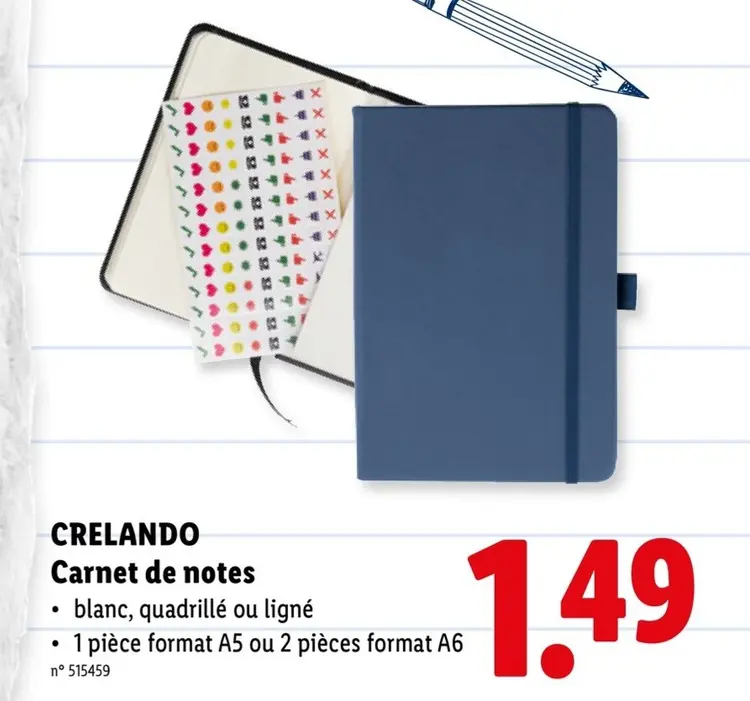 Offre: Carnet de notes