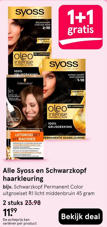 Aanbieding: Syoss en Schwarzkopf haarkleuring