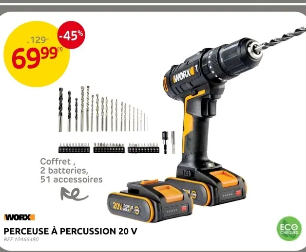 Offre: Perceuse à percussion 20 v