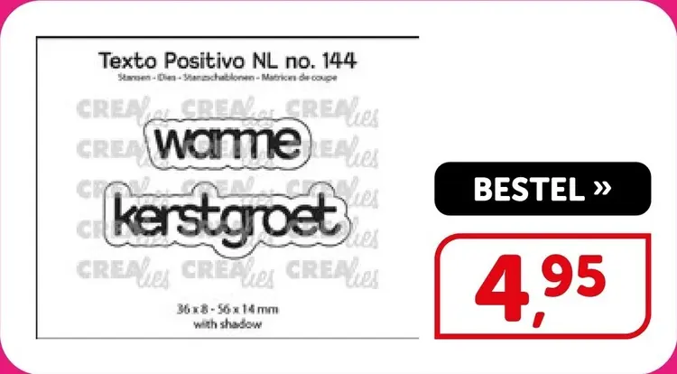 Aanbieding: Texto Positivo NL no. 144 warme kerstgroet
