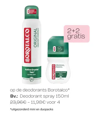 Promotie: Deodorants Borotalco